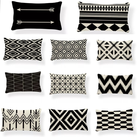 💙Black & Beige Geometric Pillowcase (#3) - Picture 3 of 3